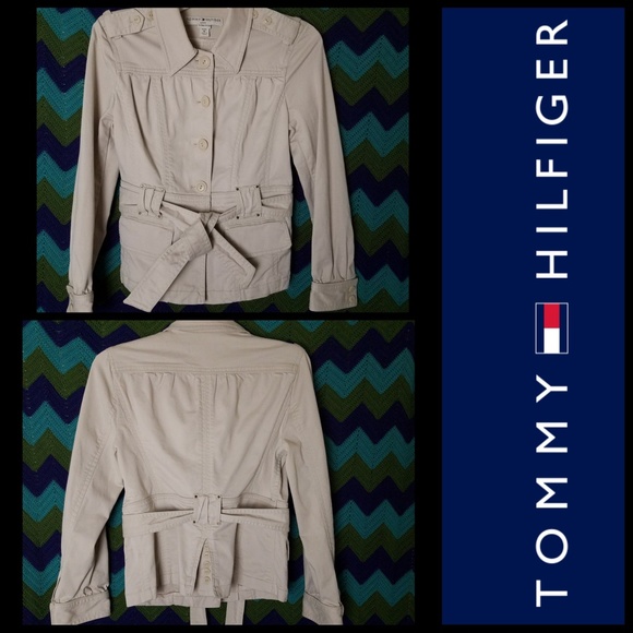 Tommy Hilfiger Khaki Trench Coat size M - Picture 1 of 8